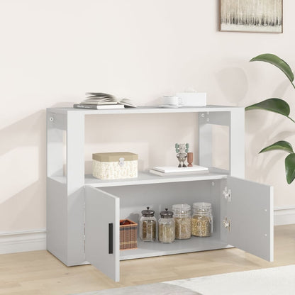 Credenza Bianca 80x30x60 cm in Legno Multistrato