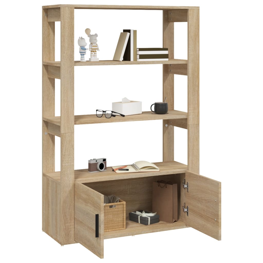 Credenza Rovere Sonoma 80x30x119,5 cm in Legno Multistrato
