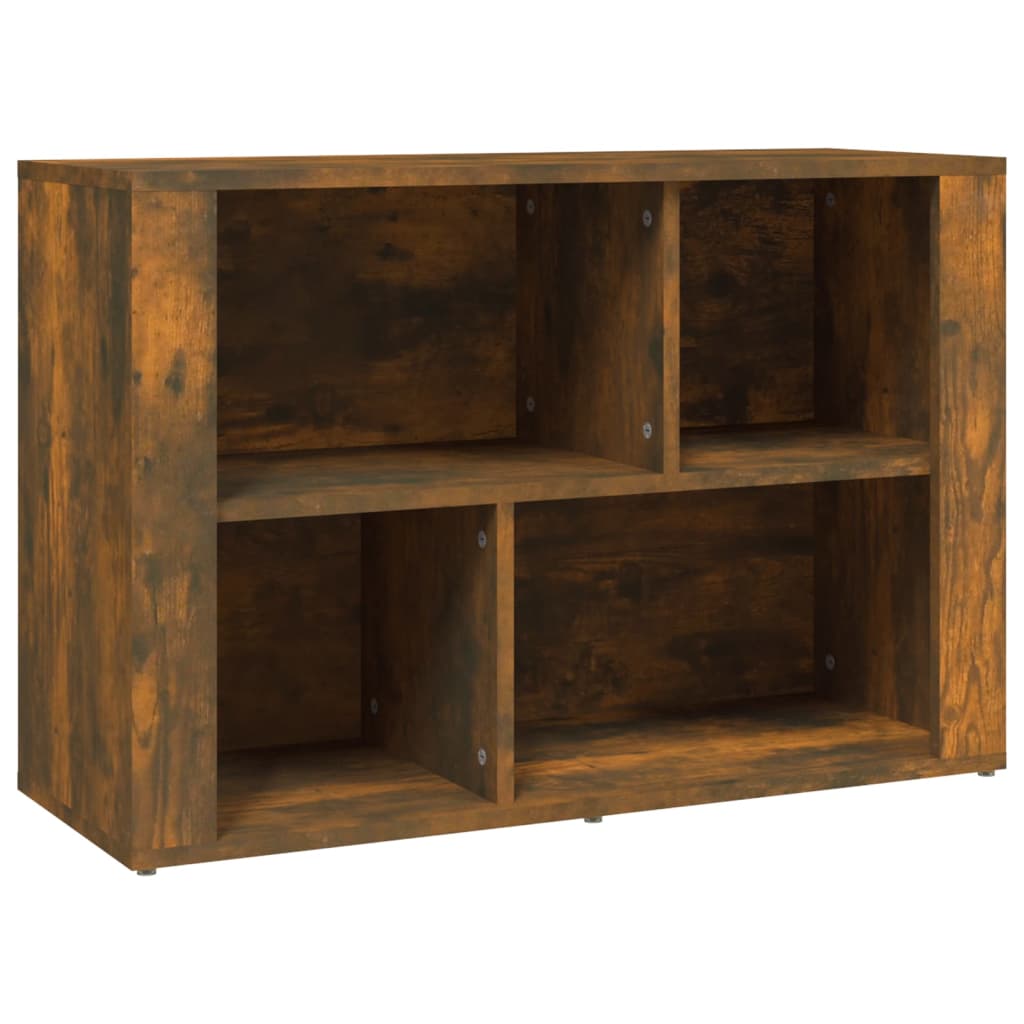 Credenza Rovere Fumo 80x30x54 cm in Legno Multistrato
