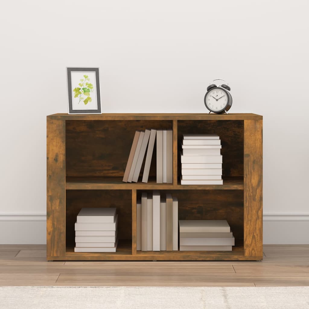 Credenza Rovere Fumo 80x30x54 cm in Legno Multistrato