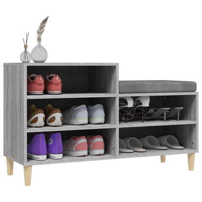 Scarpiera Grigio Sonoma 102x36x60 cm in Legno Multistrato