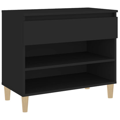 Scarpiera Nera 70x36x60 cm in Legno Multistrato