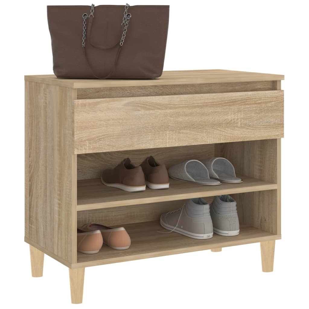 Scarpiera Rovere Sonoma 70x36x60 cm in Legno Multistrato