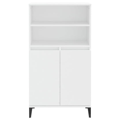 Credenza Alta Bianca 60x36x110 cm in Legno Multistrato