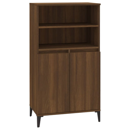 Credenza Rovere Marrone 60x36x110 cm in Legno Multistrato