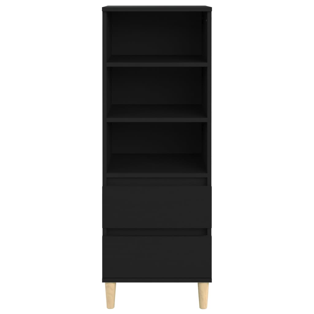 Credenza Nero 40x36x110 cm in Legno Multistrato