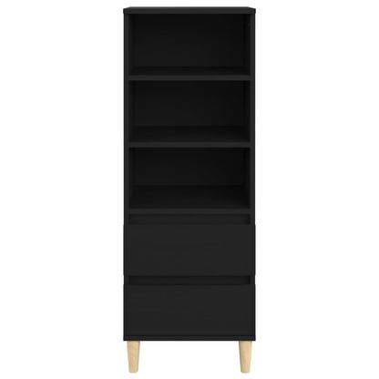 Credenza Nero 40x36x110 cm in Legno Multistrato
