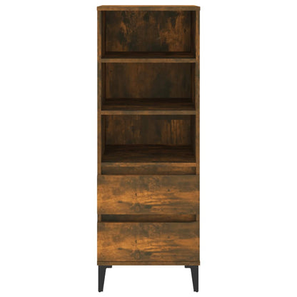 Credenza Rovere Fumo 40x36x110 cm in Legno Multistrato