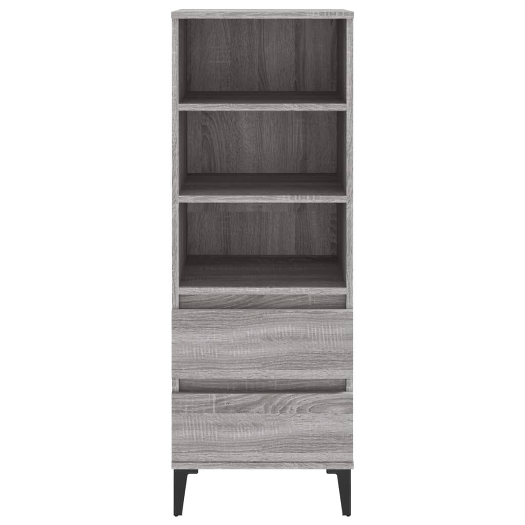 Credenza Grigio Sonoma 40x36x110 cm in Legno Multistrato
