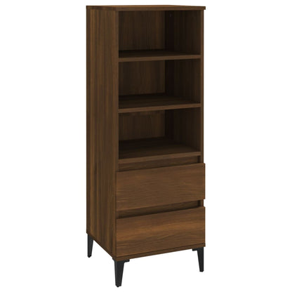 Credenza Rovere Marrone 40x36x110 cm in Legno Multistrato