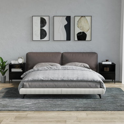 Comodini 2 pz Nero 40x35x50 cm