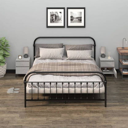 Comodini 2 pz Grigio Cemento 40x35x50 cm