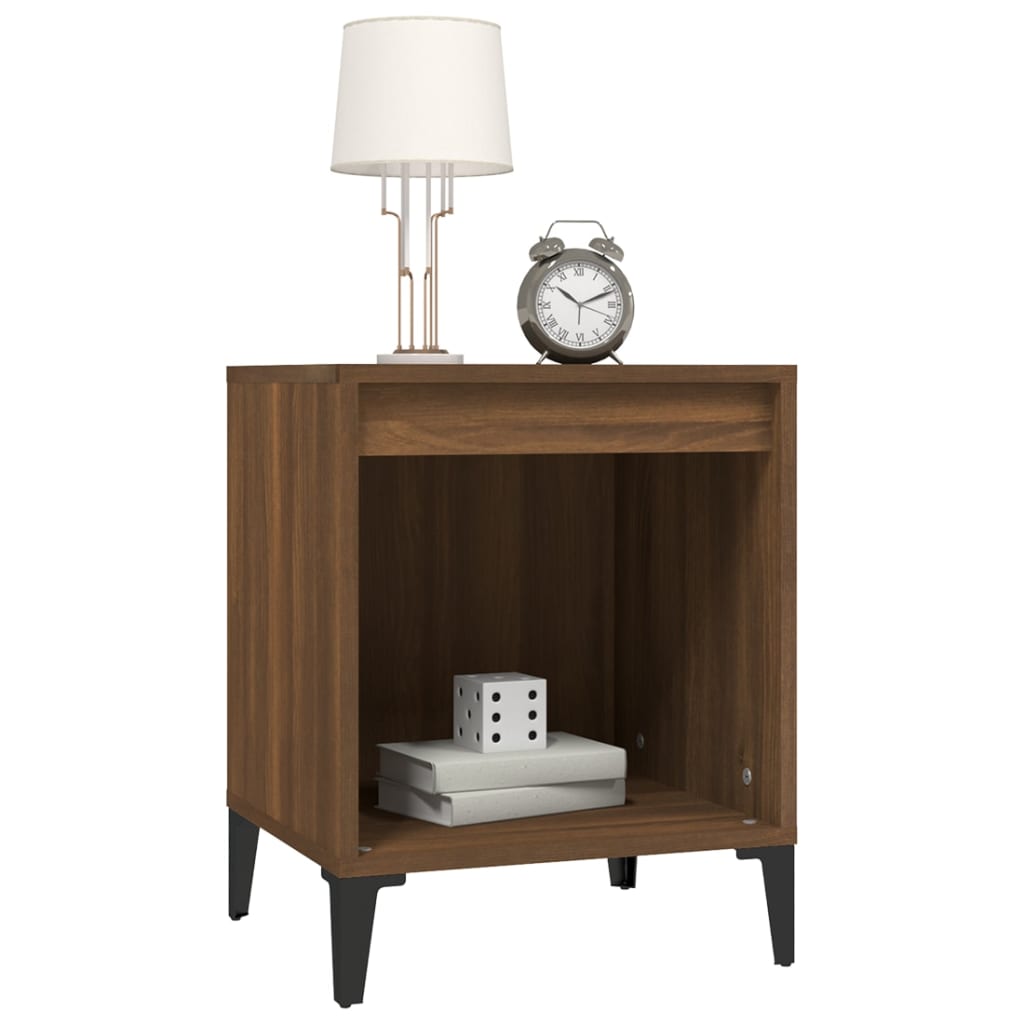 Comodini 2 pz Rovere Marrone 40x35x50 cm
