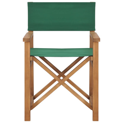 Sedie da Regista Pieghevoli 2 pz in Massello di Teak Verde