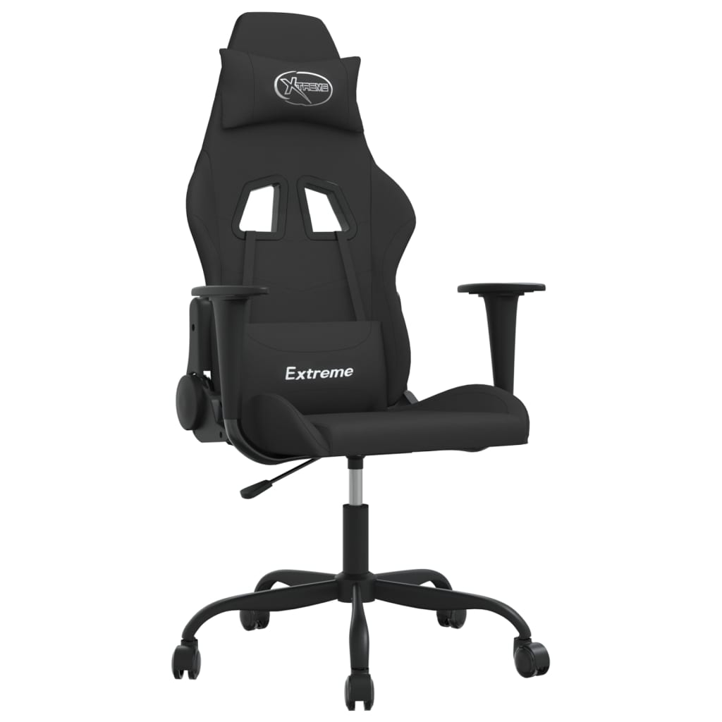 Sedia da Gaming Nera in Tessuto