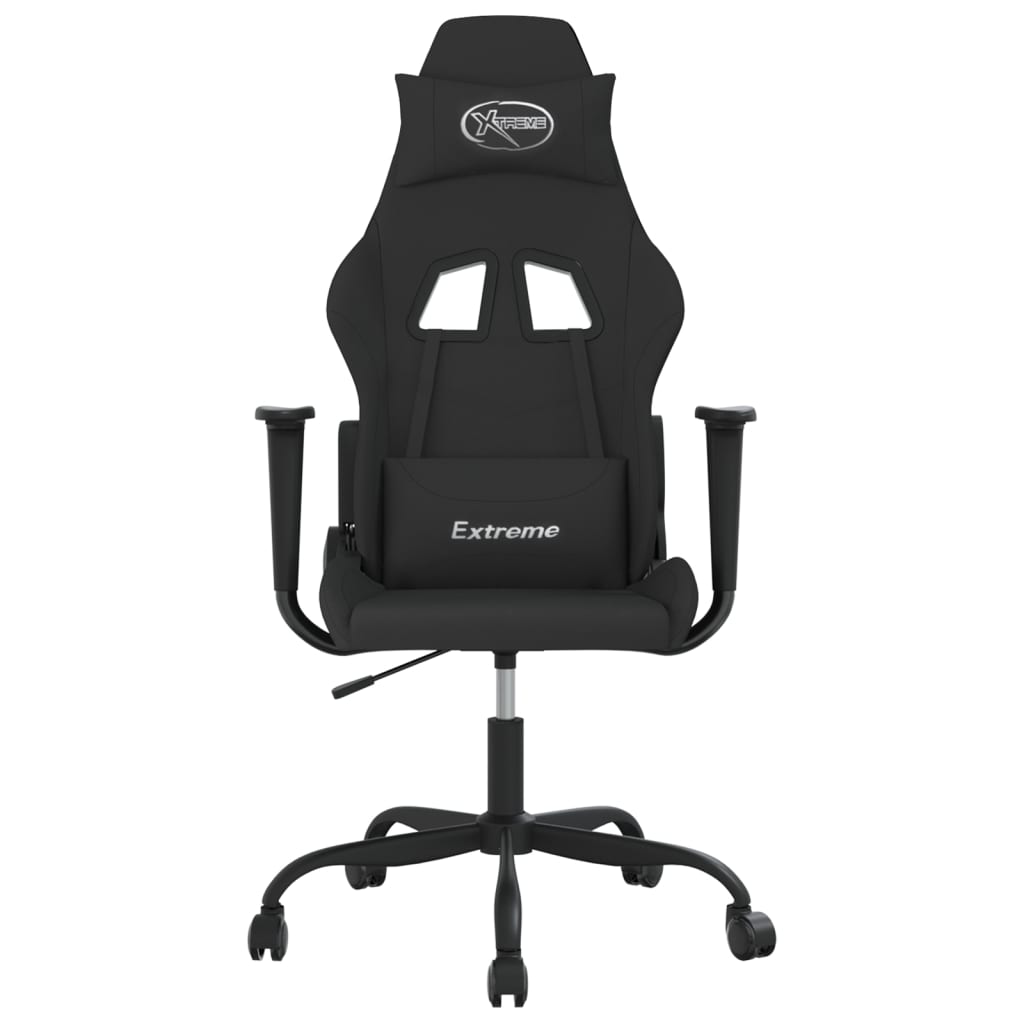 Sedia da Gaming Nera in Tessuto
