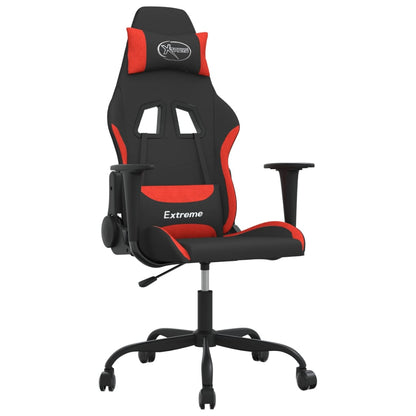 Sedia da Gaming Rosso e Nero in Tessuto
