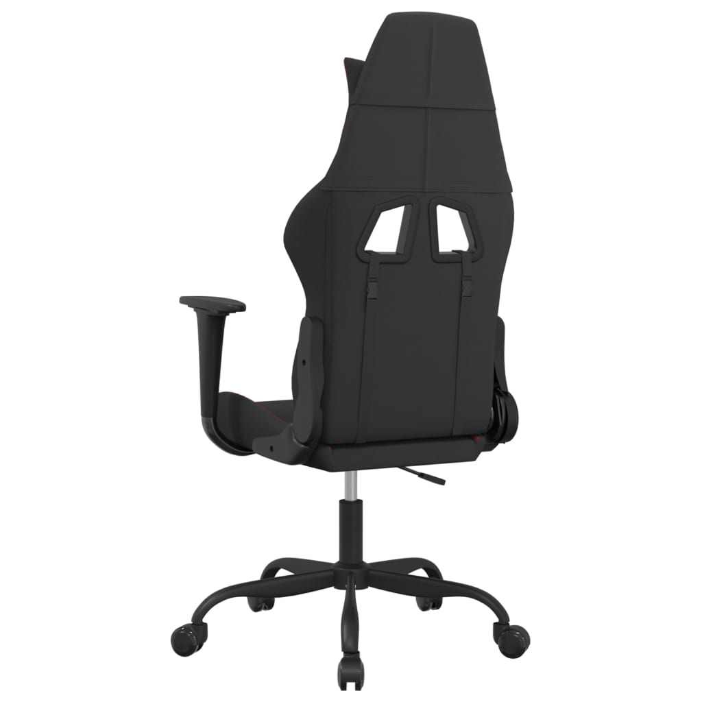 Sedia da Gaming Rosso e Nero in Tessuto