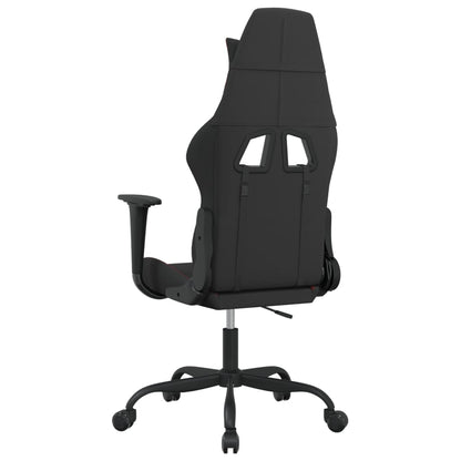 Sedia da Gaming Rosso e Nero in Tessuto