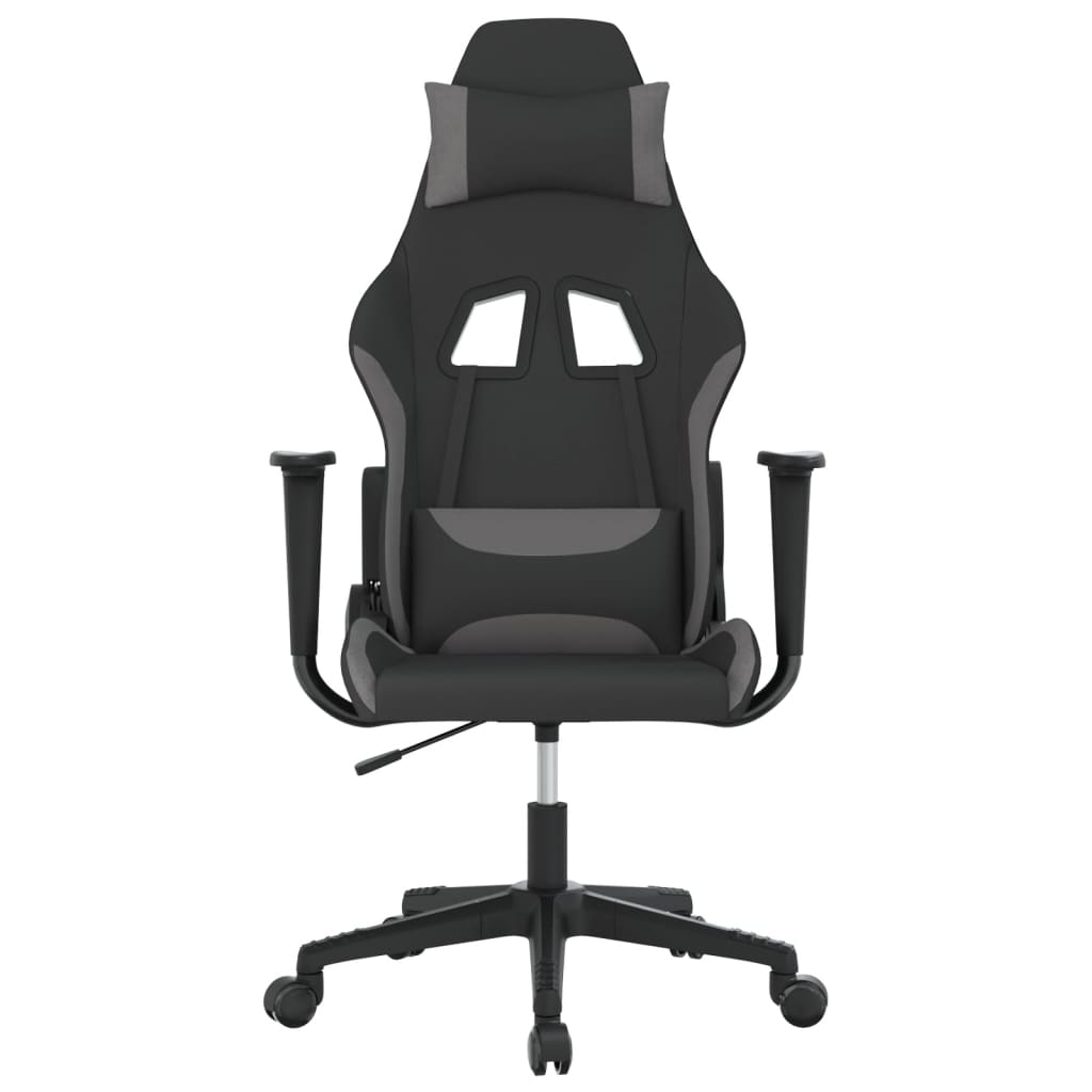 Sedia da Gaming Nero e Grigio Chiaro in Tessuto