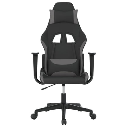 Sedia da Gaming Nero e Grigio Chiaro in Tessuto