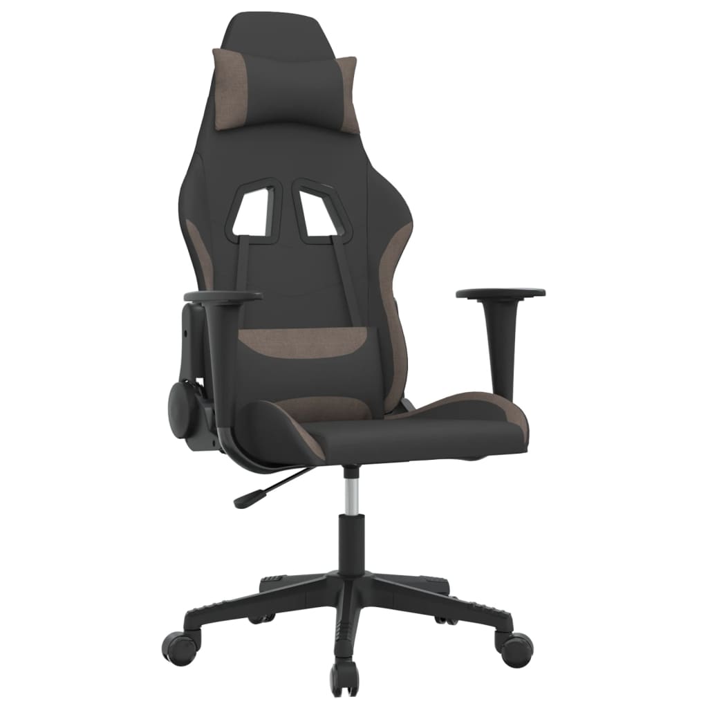 Sedia da Gaming Nero e Tortora in Tessuto