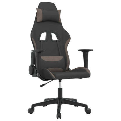 Sedia da Gaming Nero e Tortora in Tessuto