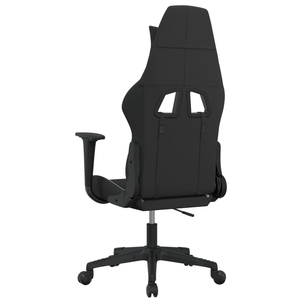 Sedia da Gaming Nero e Bianco in Tessuto
