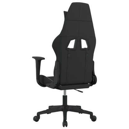 Sedia da Gaming Nero e Bianco in Tessuto