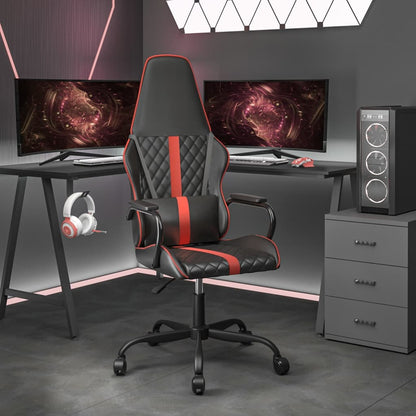 Sedia da Gaming Nera e Rossa in Similpelle