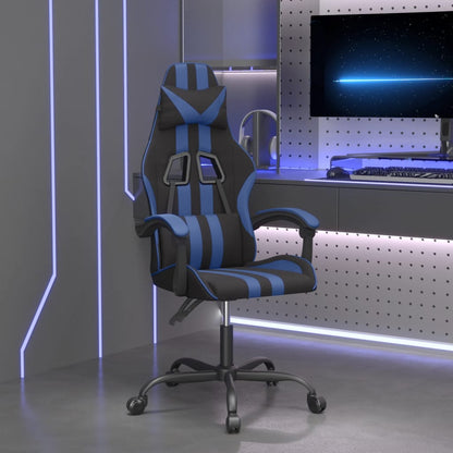 Sedia da Gaming Nera e Blu in Similpelle