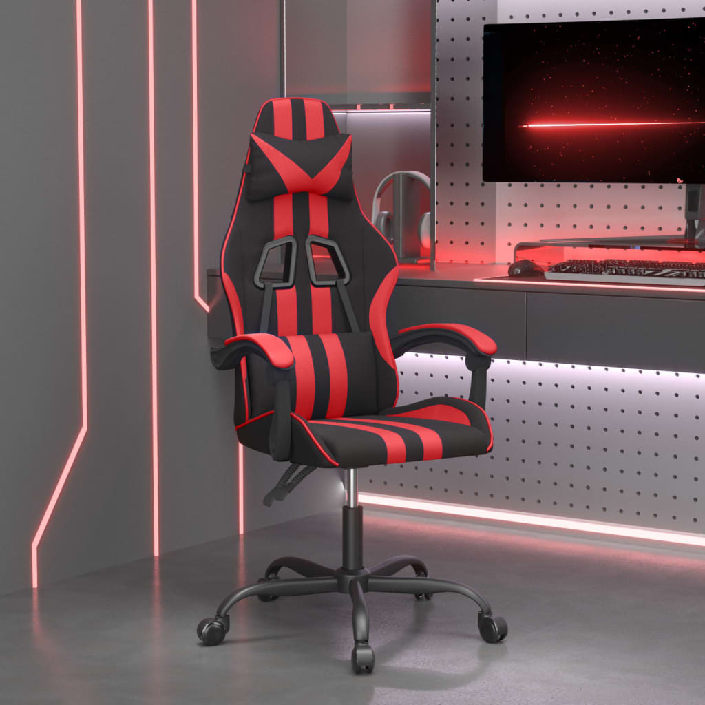 Sedia da Gaming Nera e Rossa in Similpelle