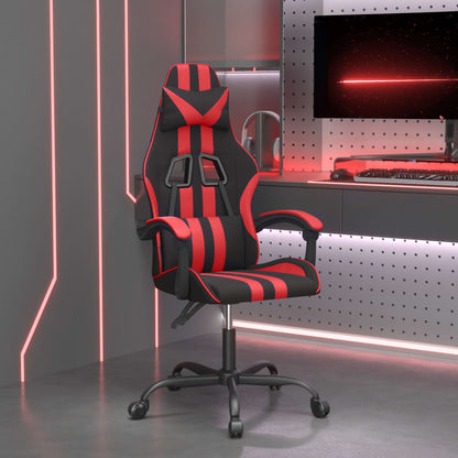 Sedia da Gaming Nera e Rossa in Similpelle