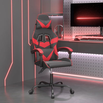Sedia da Gaming Nera e Rossa in Similpelle