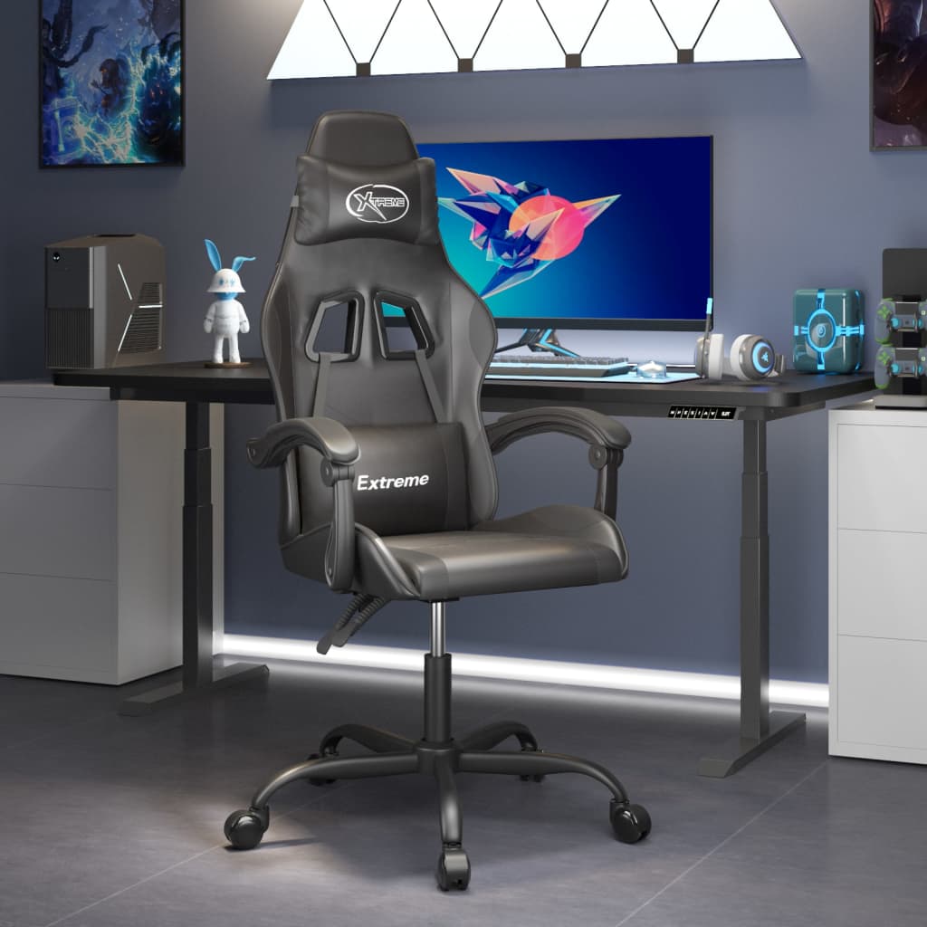 Sedia da Gaming Nera in Similpelle