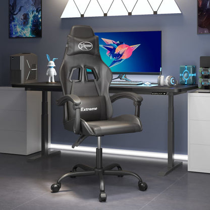 Sedia da Gaming Nera in Similpelle