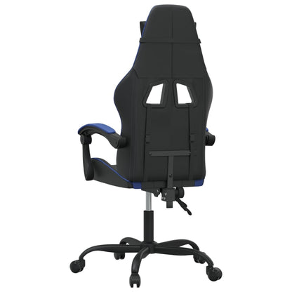 Sedia da Gaming Nera e Blu in Similpelle