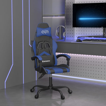Sedia da Gaming Nera e Blu in Similpelle