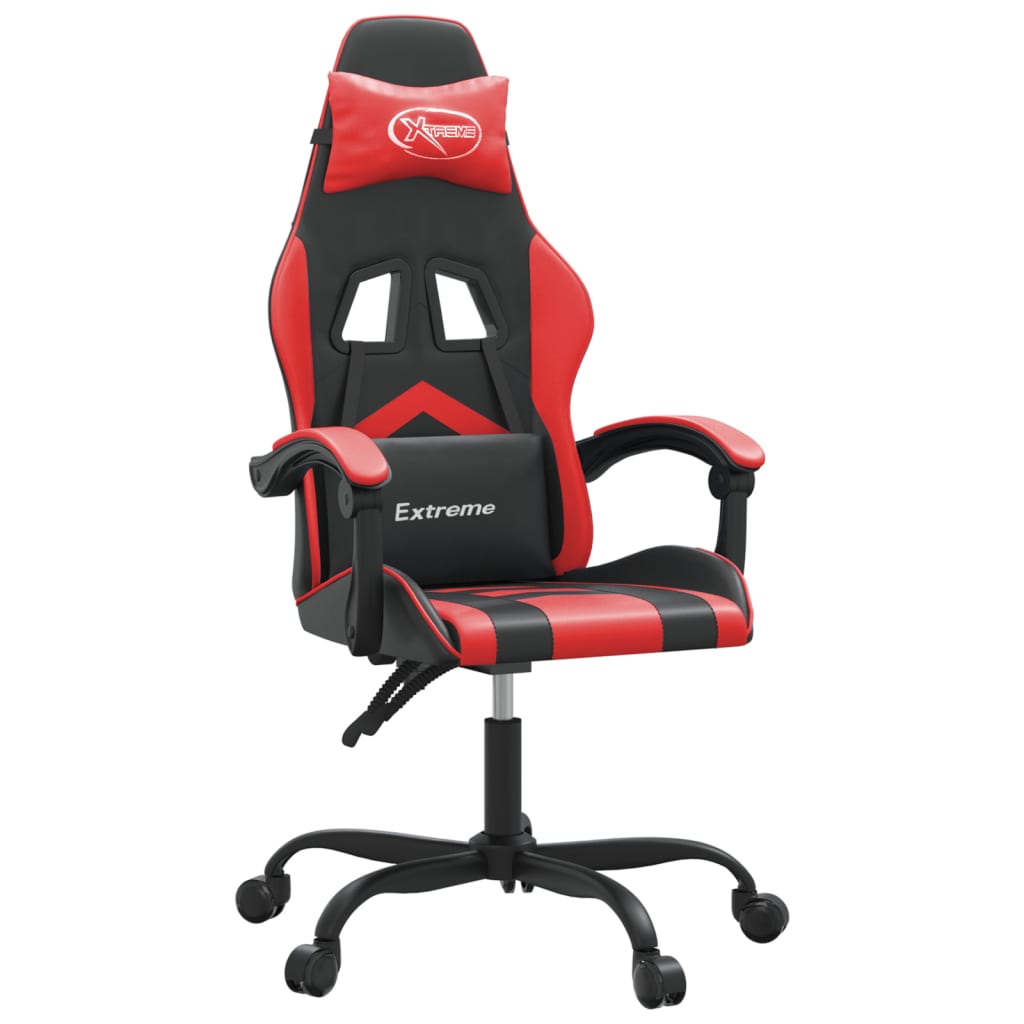Sedia da Gaming Nera e Rossa in Similpelle