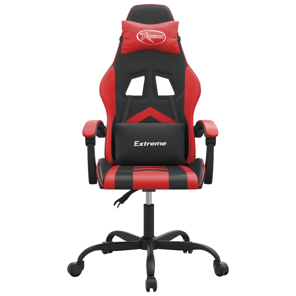 Sedia da Gaming Nera e Rossa in Similpelle