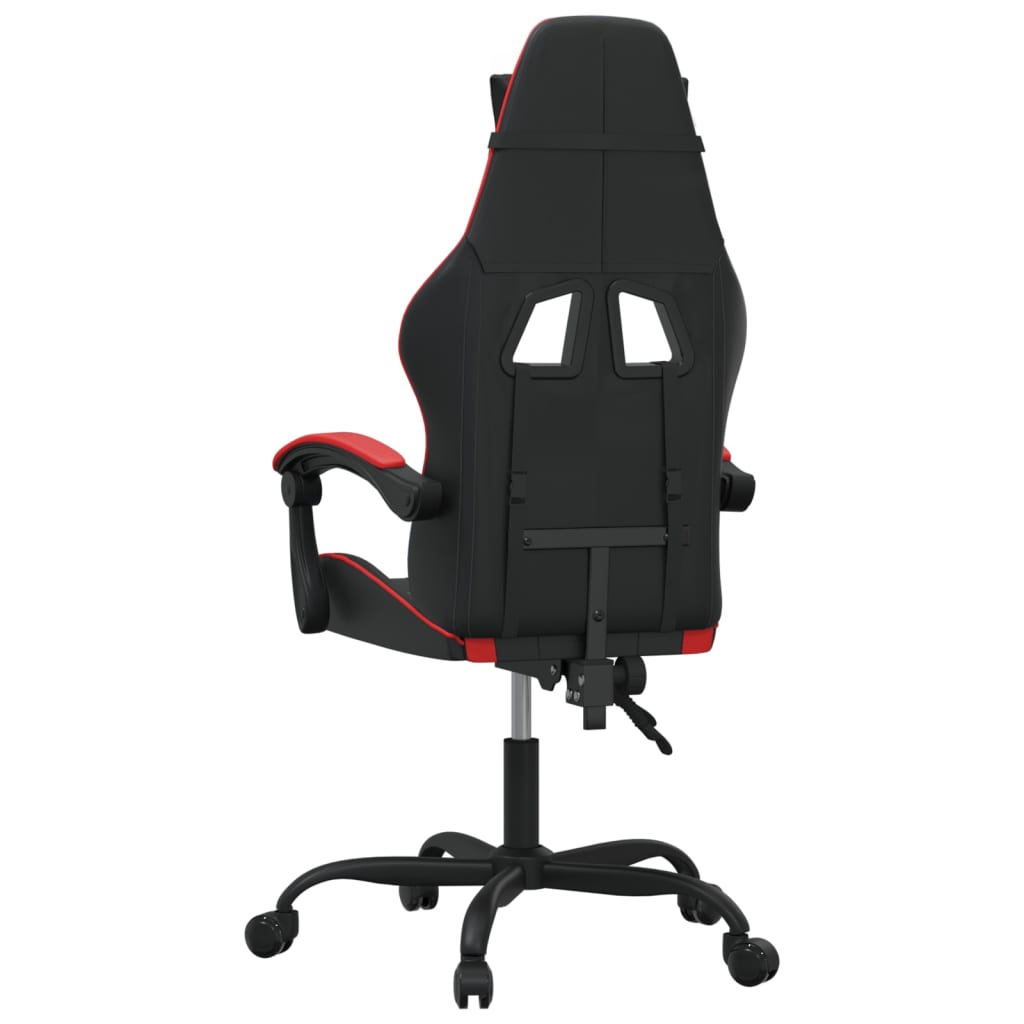 Sedia da Gaming Nera e Rossa in Similpelle