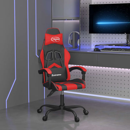Sedia da Gaming Nera e Rossa in Similpelle