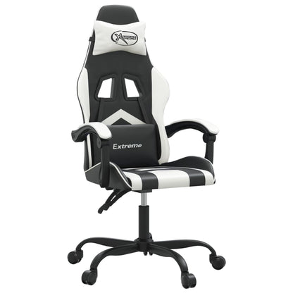 Sedia da Gaming Nero e Bianco in Similpelle