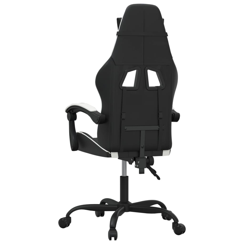 Sedia da Gaming Nero e Bianco in Similpelle