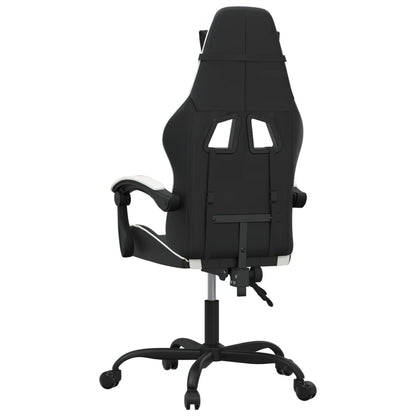 Sedia da Gaming Nero e Bianco in Similpelle