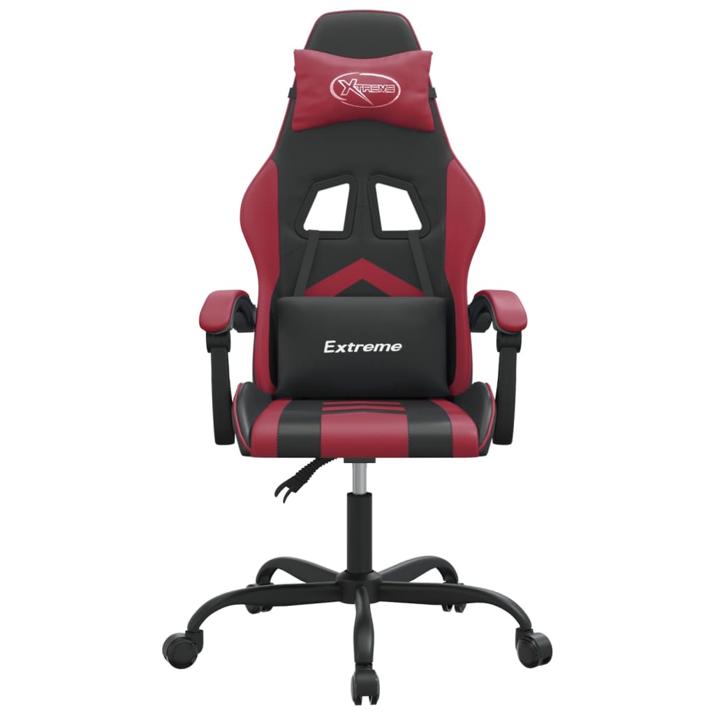 Sedia Gaming Nero e Rosso Vino in Similpelle