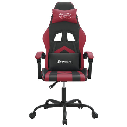 Sedia Gaming Nero e Rosso Vino in Similpelle