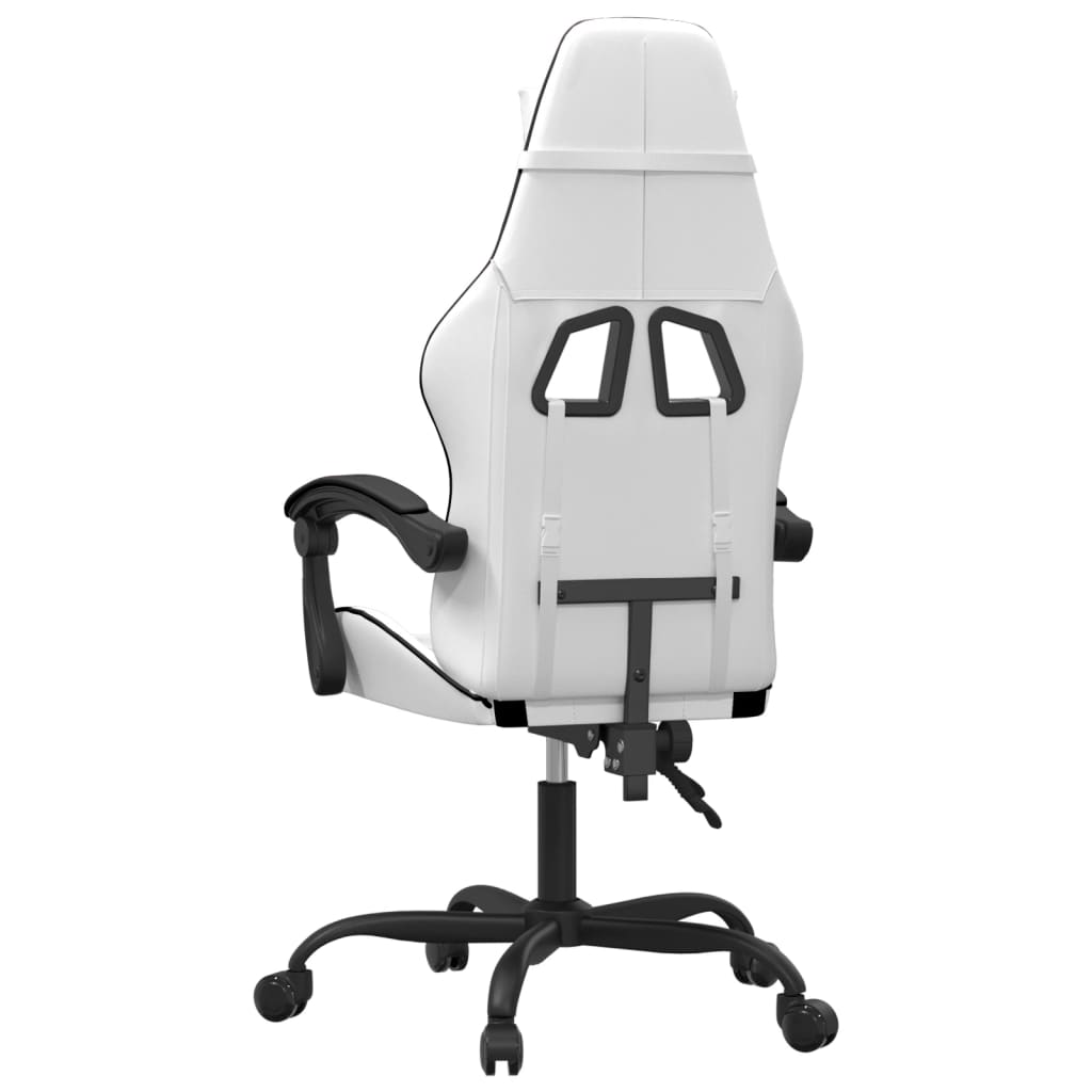 Sedia da Gaming Bianco e Nero in Similpelle