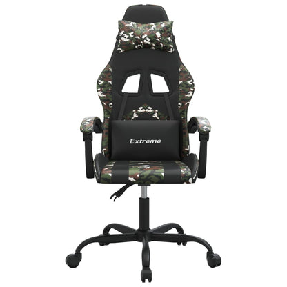 Sedia da Gaming Nero e Mimetico in Similpelle