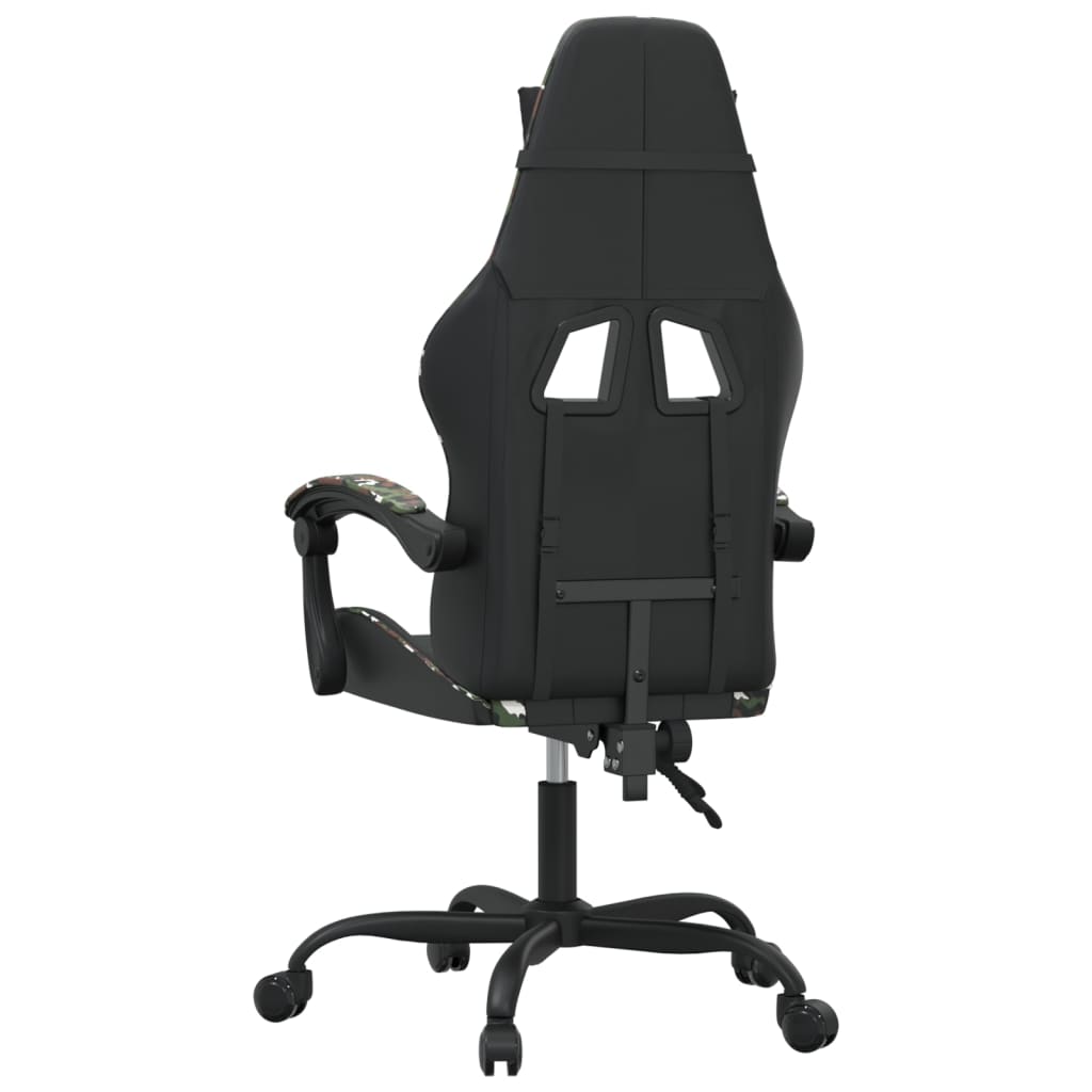 Sedia da Gaming Nero e Mimetico in Similpelle